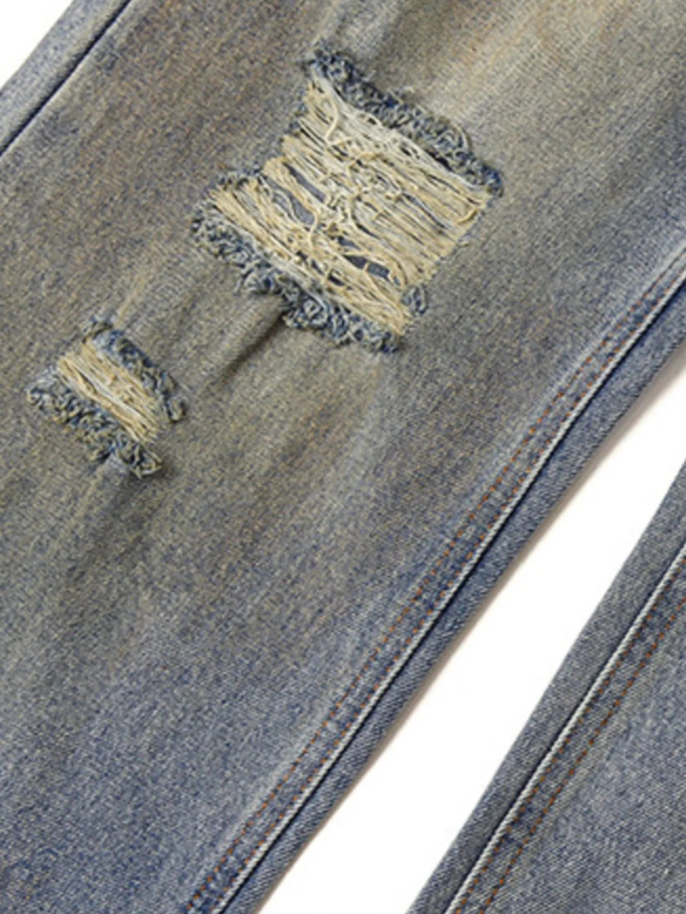 Men's Distressed Wide Leg Jeans