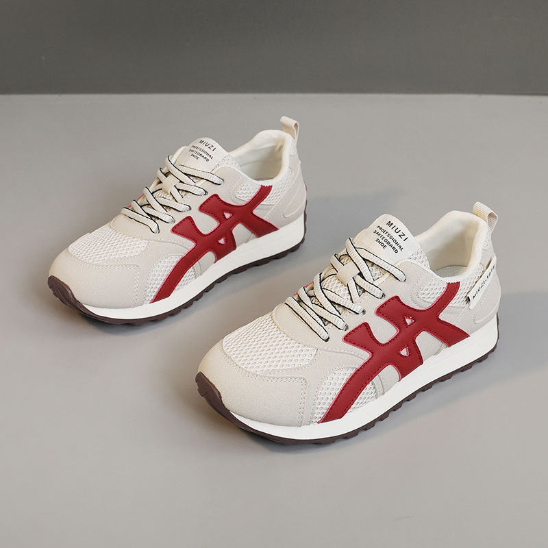 Contrast Mesh Round Toe Athletic