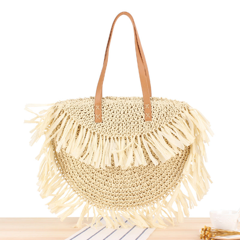 Sienna Fringe Woven Tote