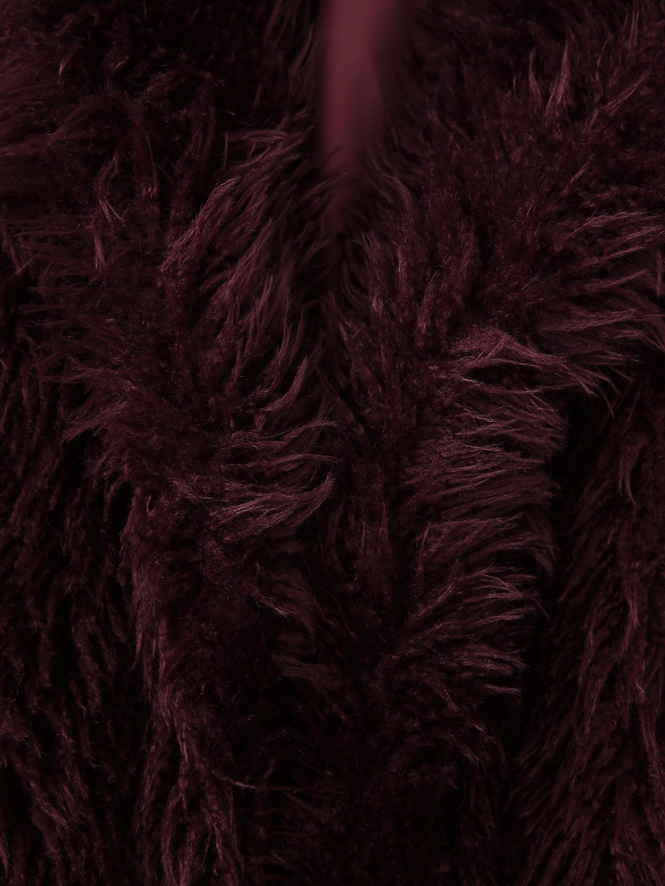 Scarlett Plush Burgundy Faux Fur Jacket