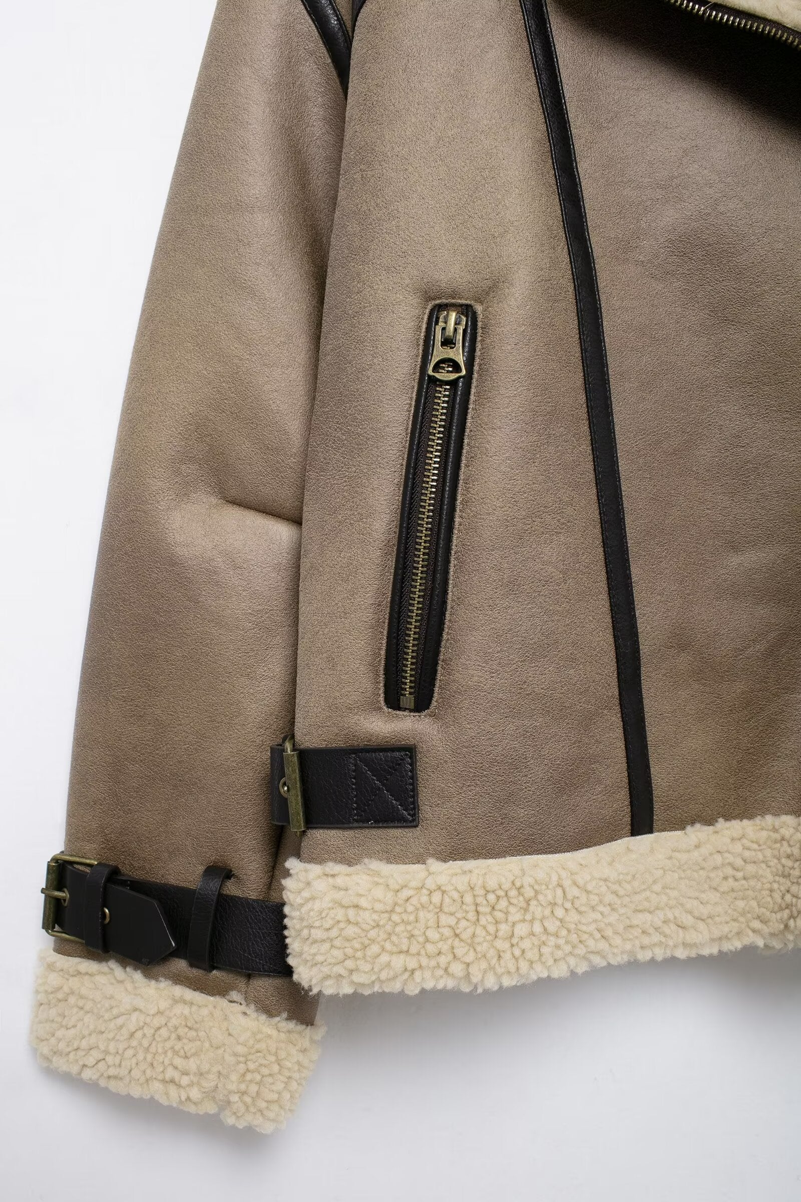 Aviator Chic Shearling Jacket