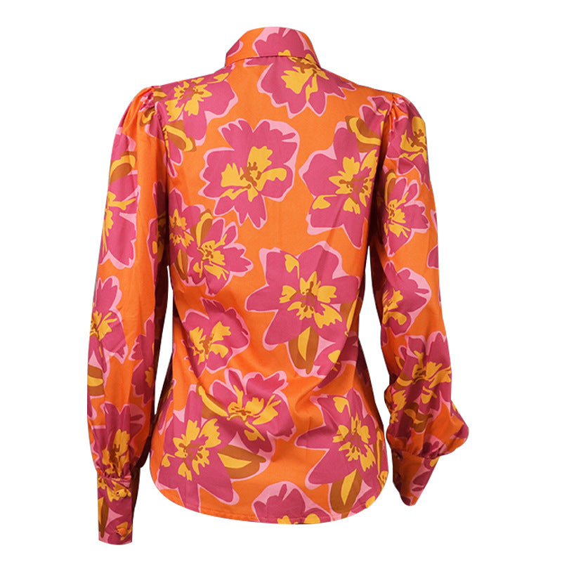 Luna Bloom Tie-Front Blouse