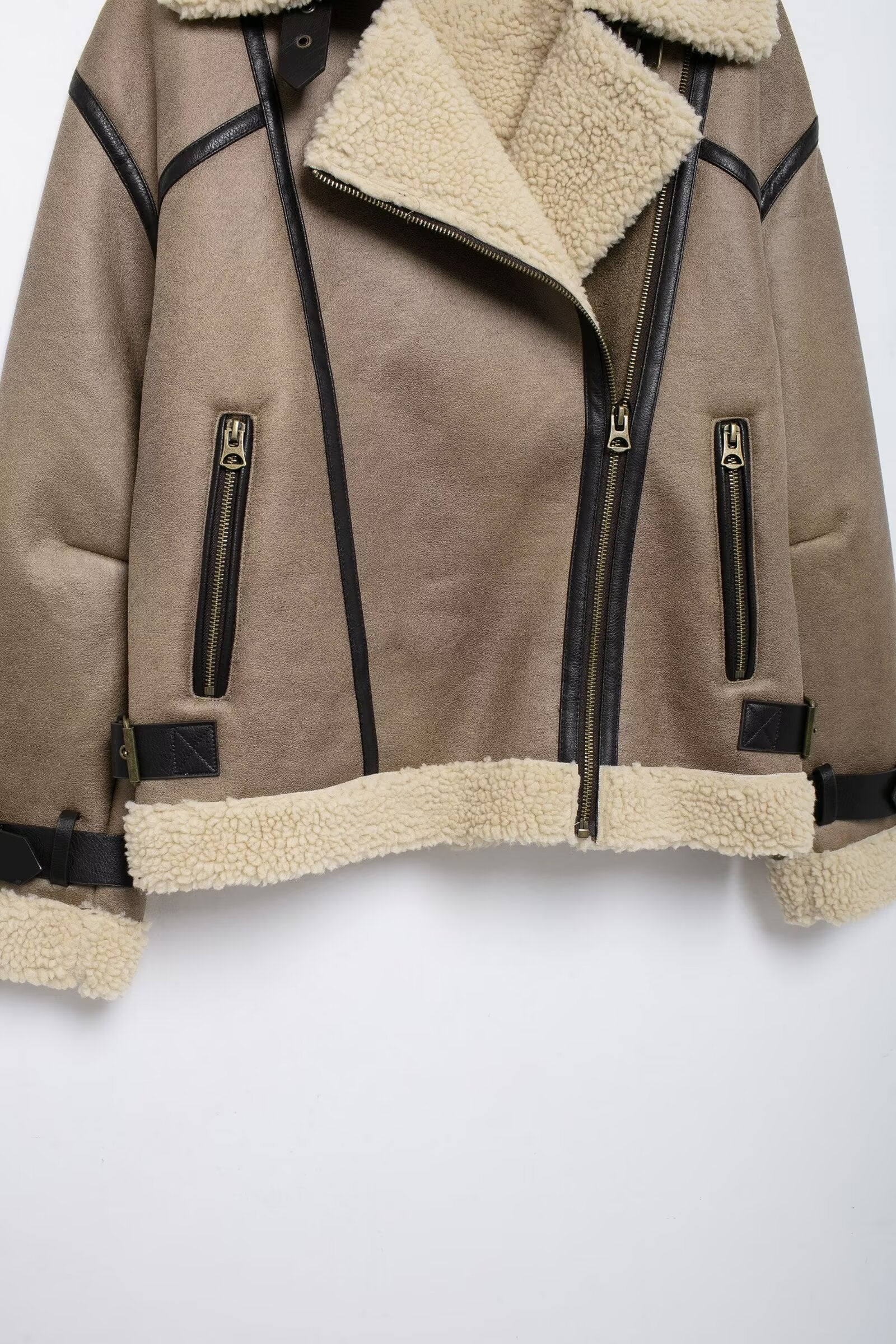 Aviator Chic Shearling Jacket