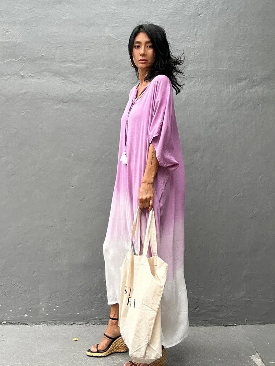 Sienna Ombre Kaftan Midi Dress