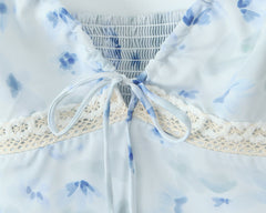 Lila Lace-Trimmed Floral Camisole