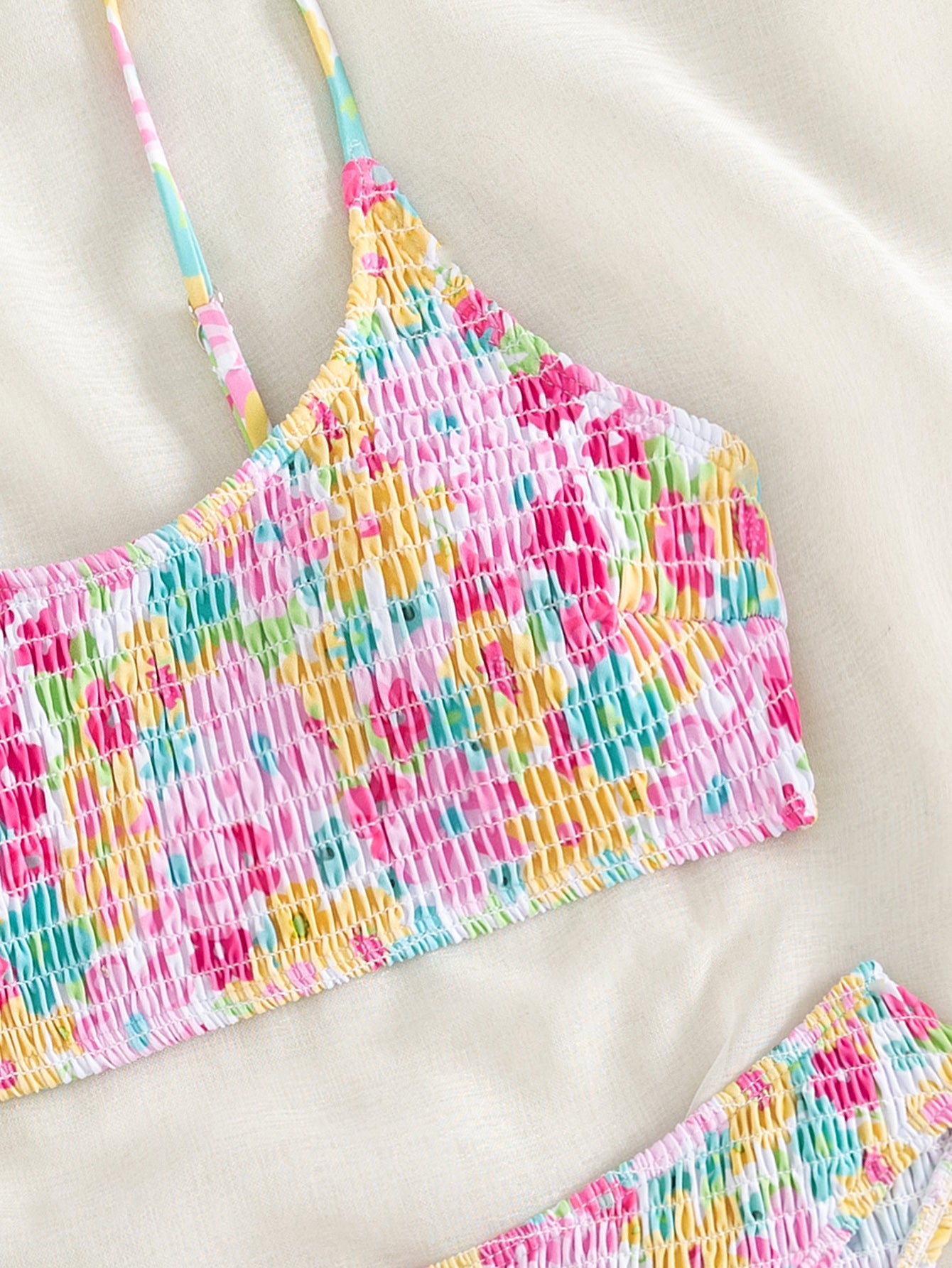 Capri Smocked Bikini Set