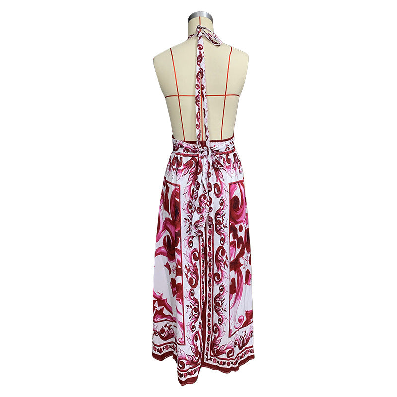 Seraphina Rose Halter Maxi Dress