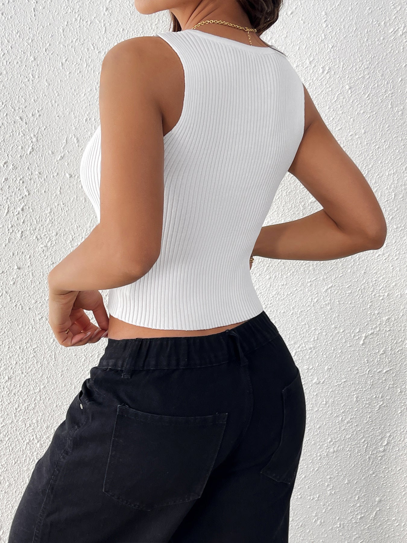 Daphne Cutout Ribbed Tank Top