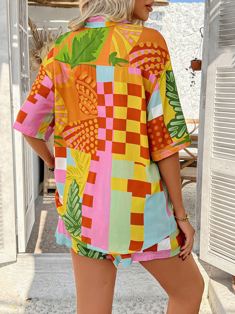 Solara Sun-Print Two-Piece Set