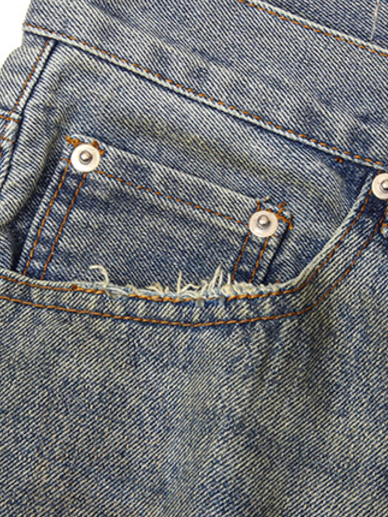 Men's Distressed Wide Leg Jeans