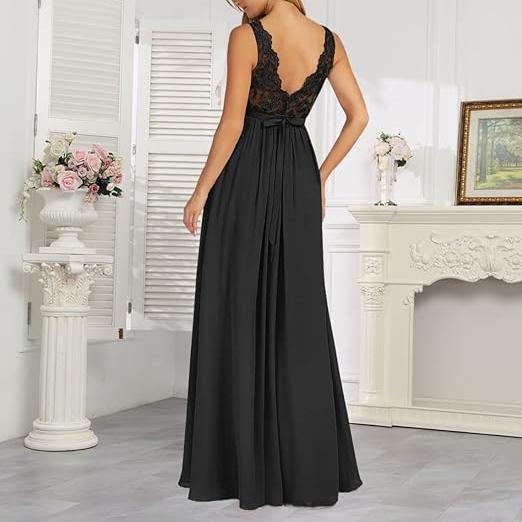 Lace Flower Belt Sleeveless Fitted Maxi Dress