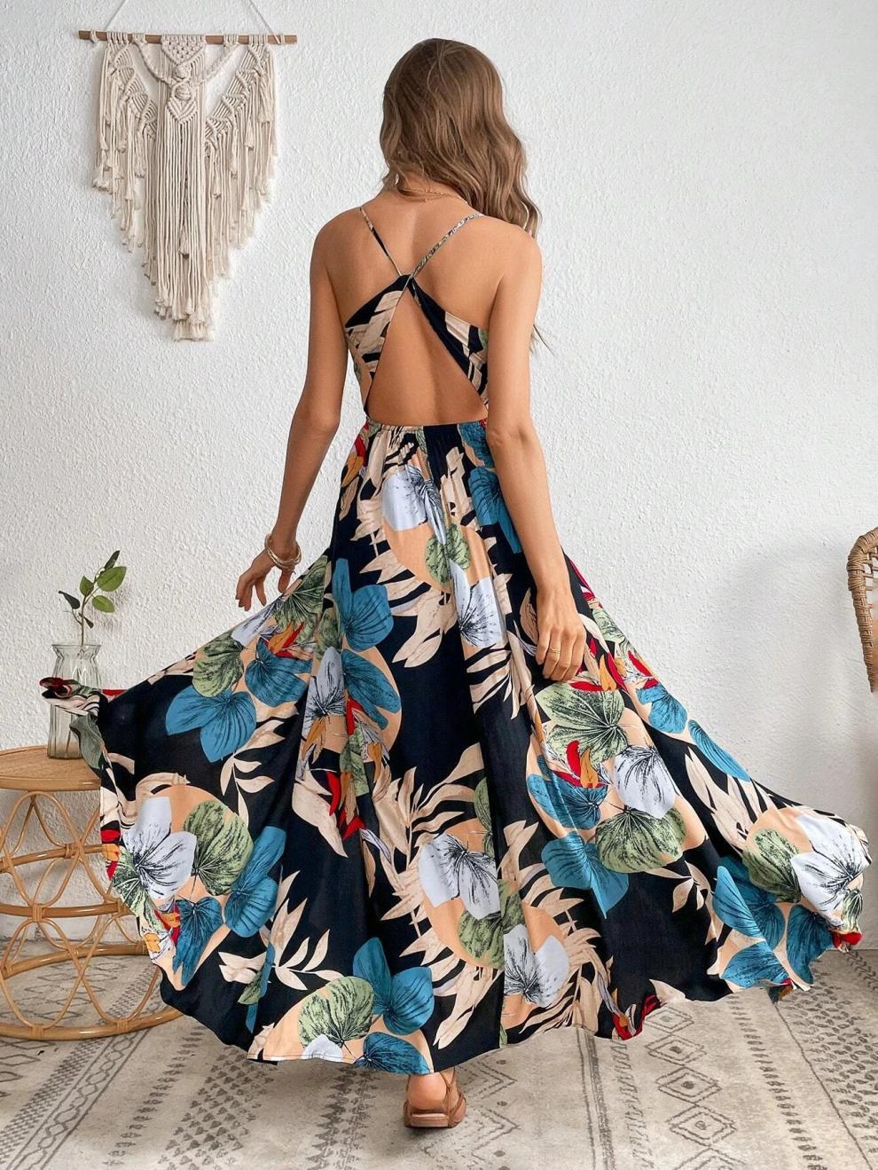 Sienna Tropic Wrap Maxi Dress