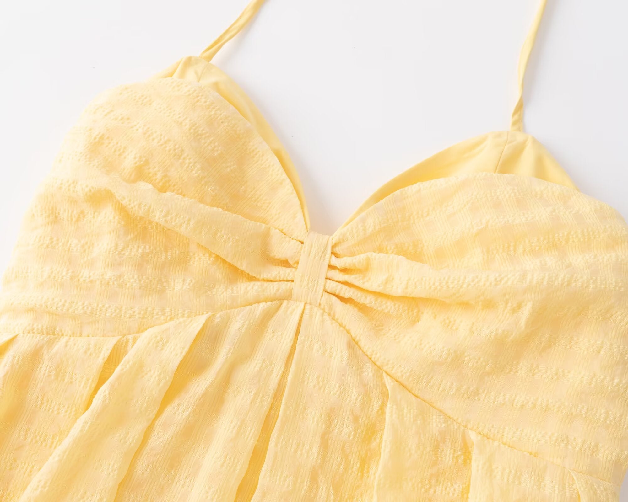 Soleil Draped Ruffle Midi Dress