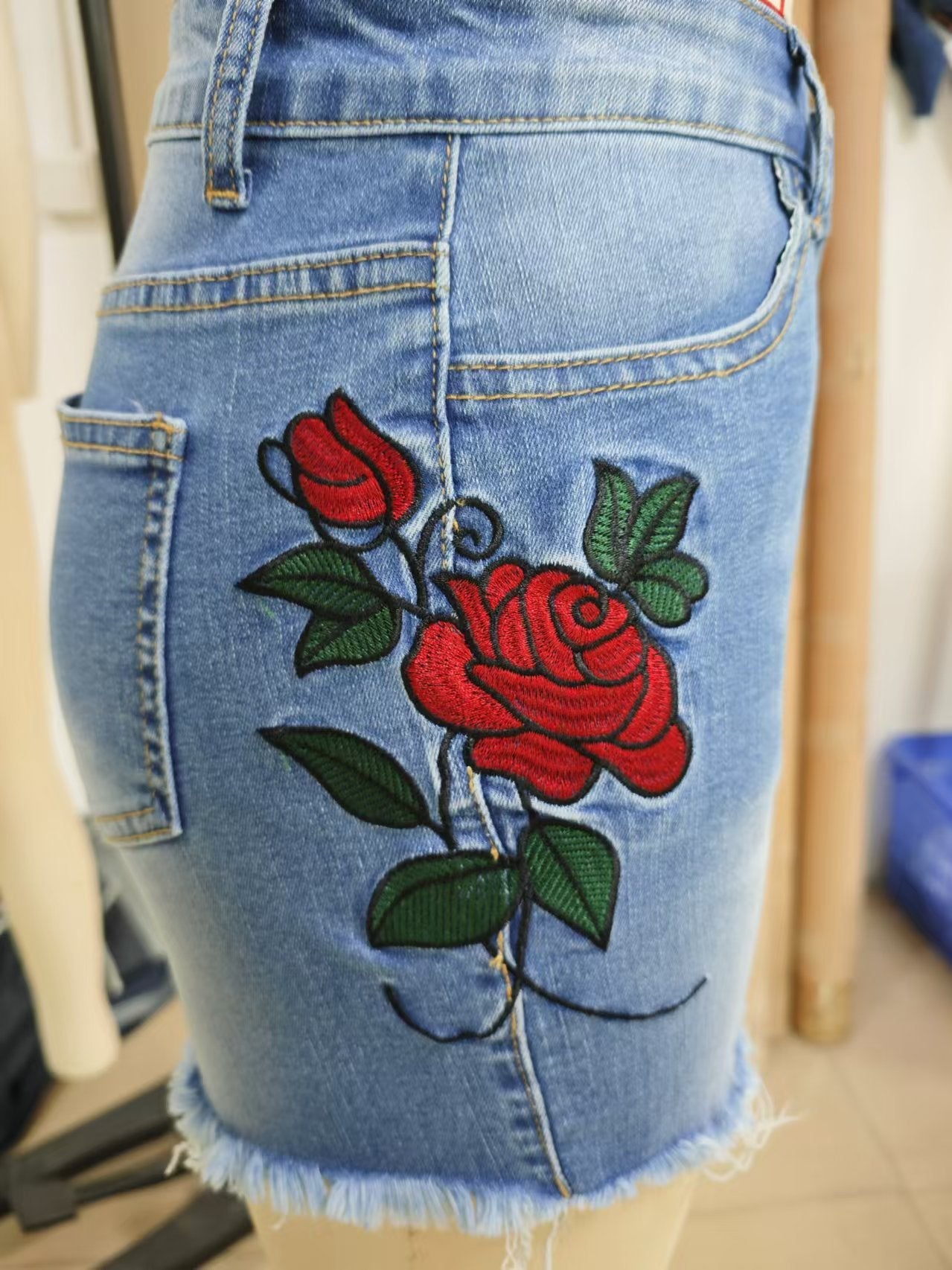 Roxie Rose Denim Shorts