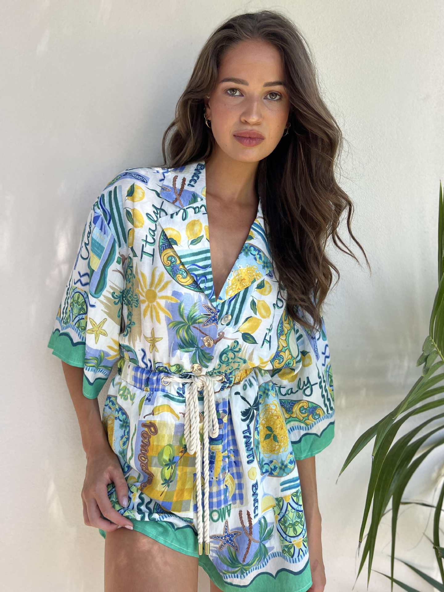 Amal Capri Print Lounge Set