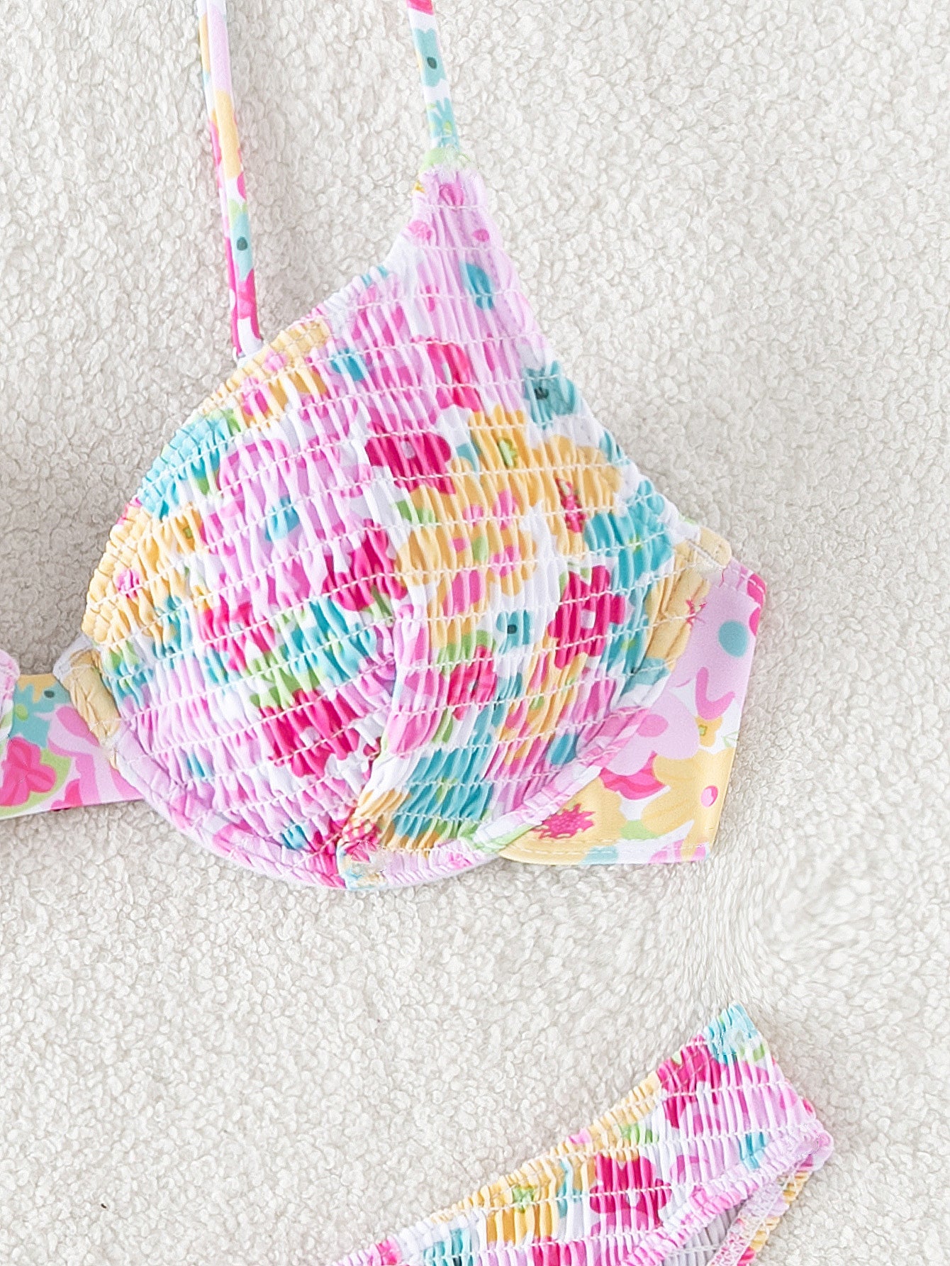 Lila Smocked Bikini Set
