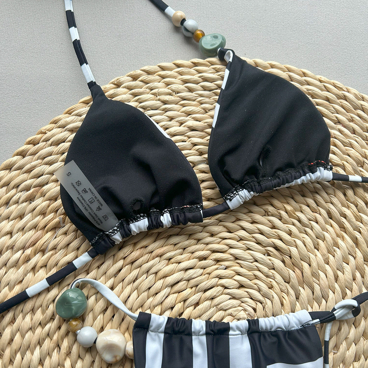 Zara Noir Beaded Bikini Set