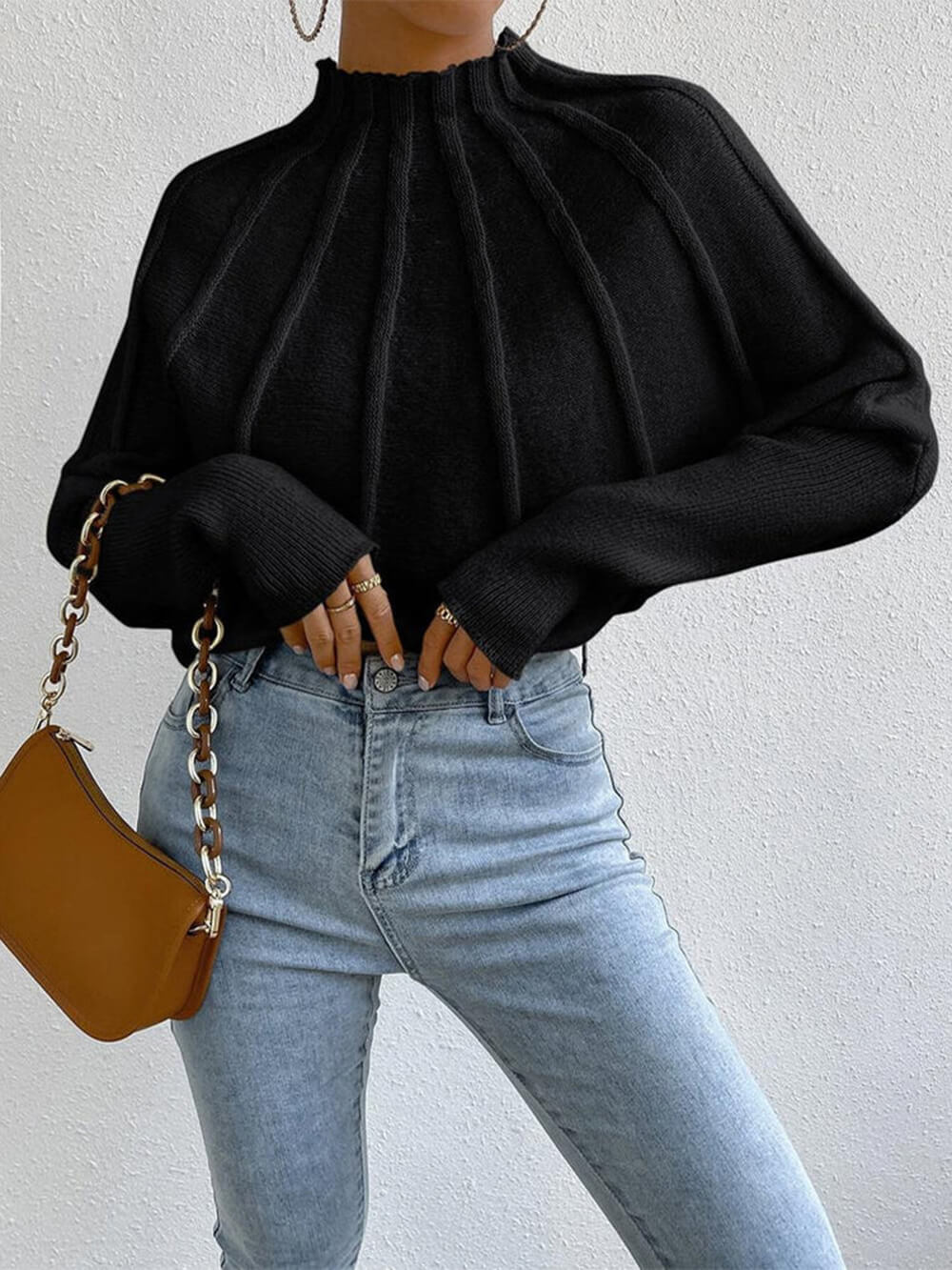 Suéter sencillo con mangas dolman