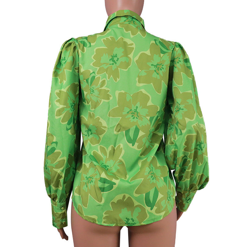 Luna Bloom Tie-Front Blouse