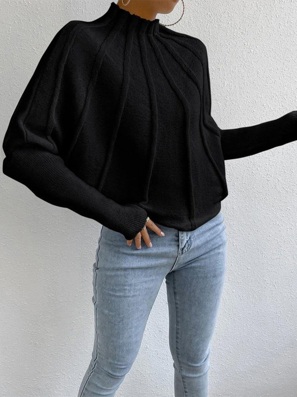 Suéter sencillo con mangas dolman