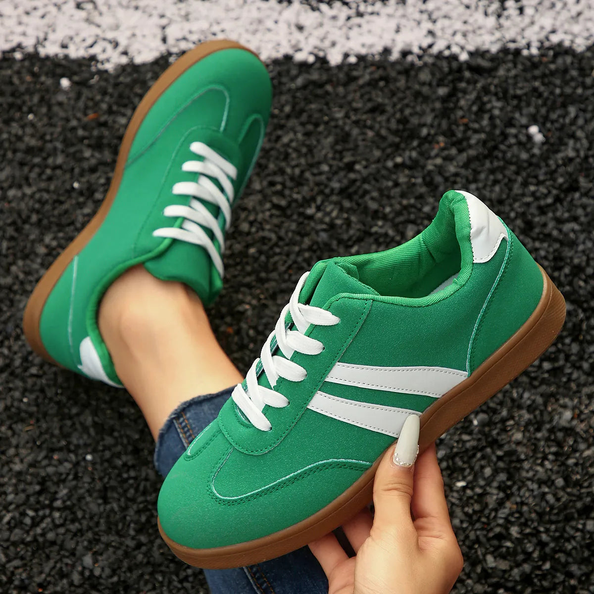 Round Toe Platform Sneakers