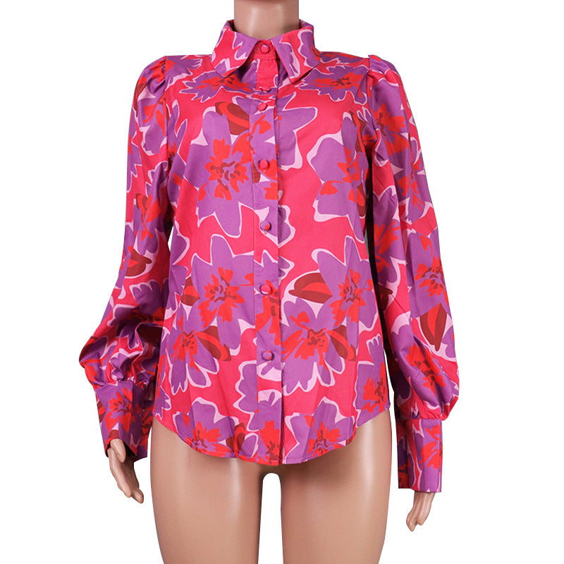 Luna Bloom Tie-Front Blouse