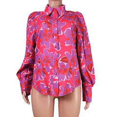 Luna Bloom Tie-Front Blouse