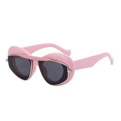 Round Frame Sunglasses with Gold Accent