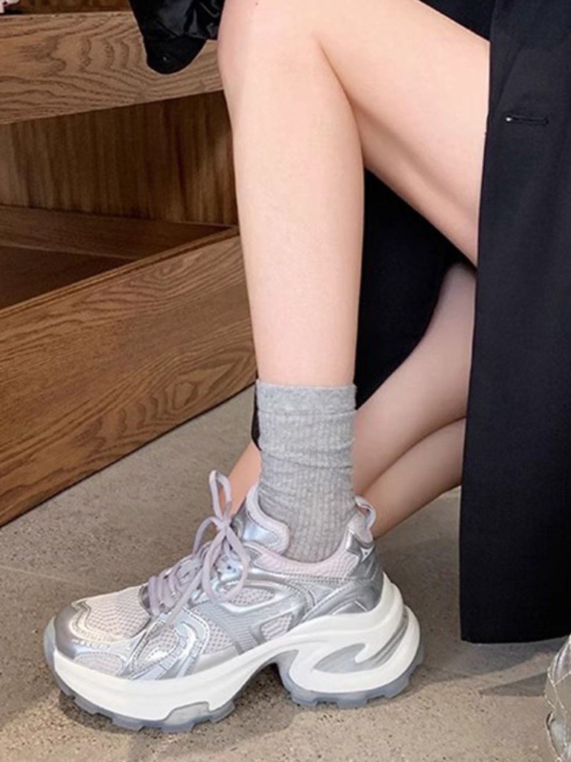 Round Toe Platform Athletic