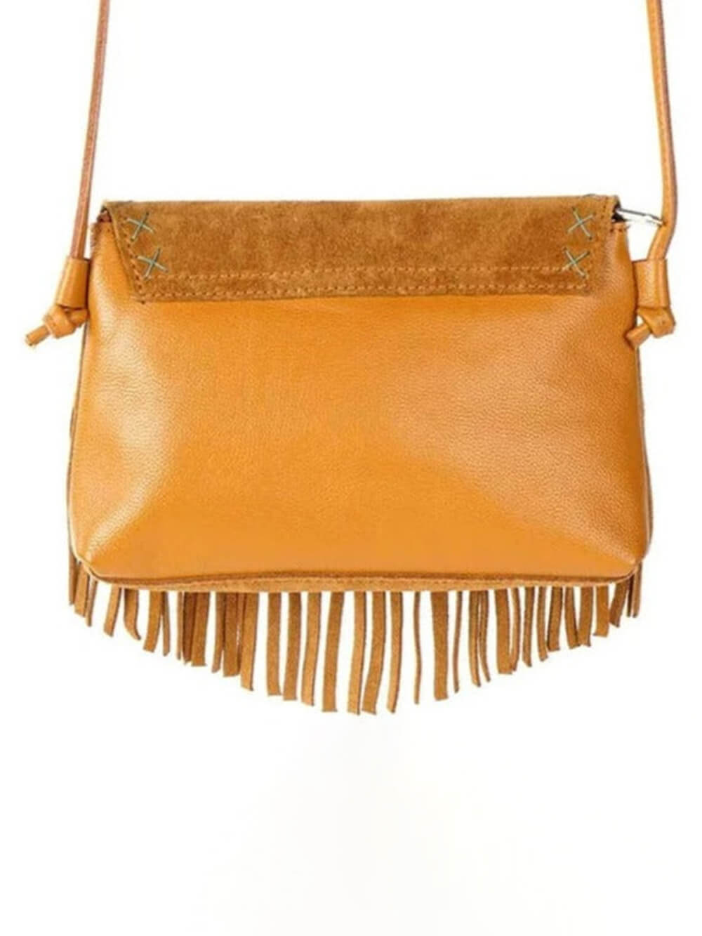 Bolso de piel con solapa y cierre magnético Concho turquesa