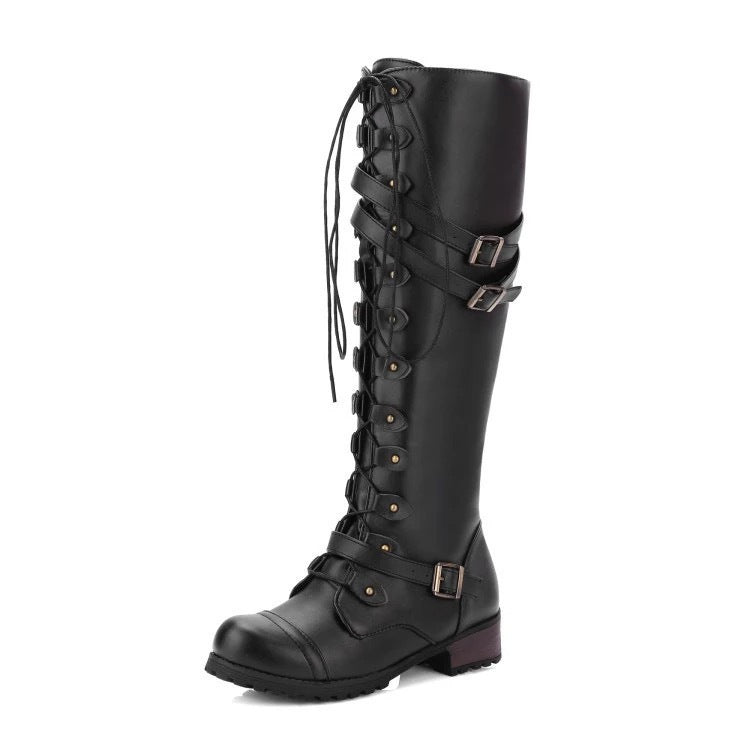 Sienna Tall Lace-Up Combat Boots