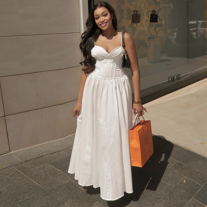 V-Neck Sleeveless Dress