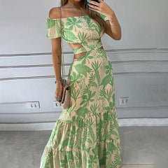 Azzura Floral Print Maxi Dress