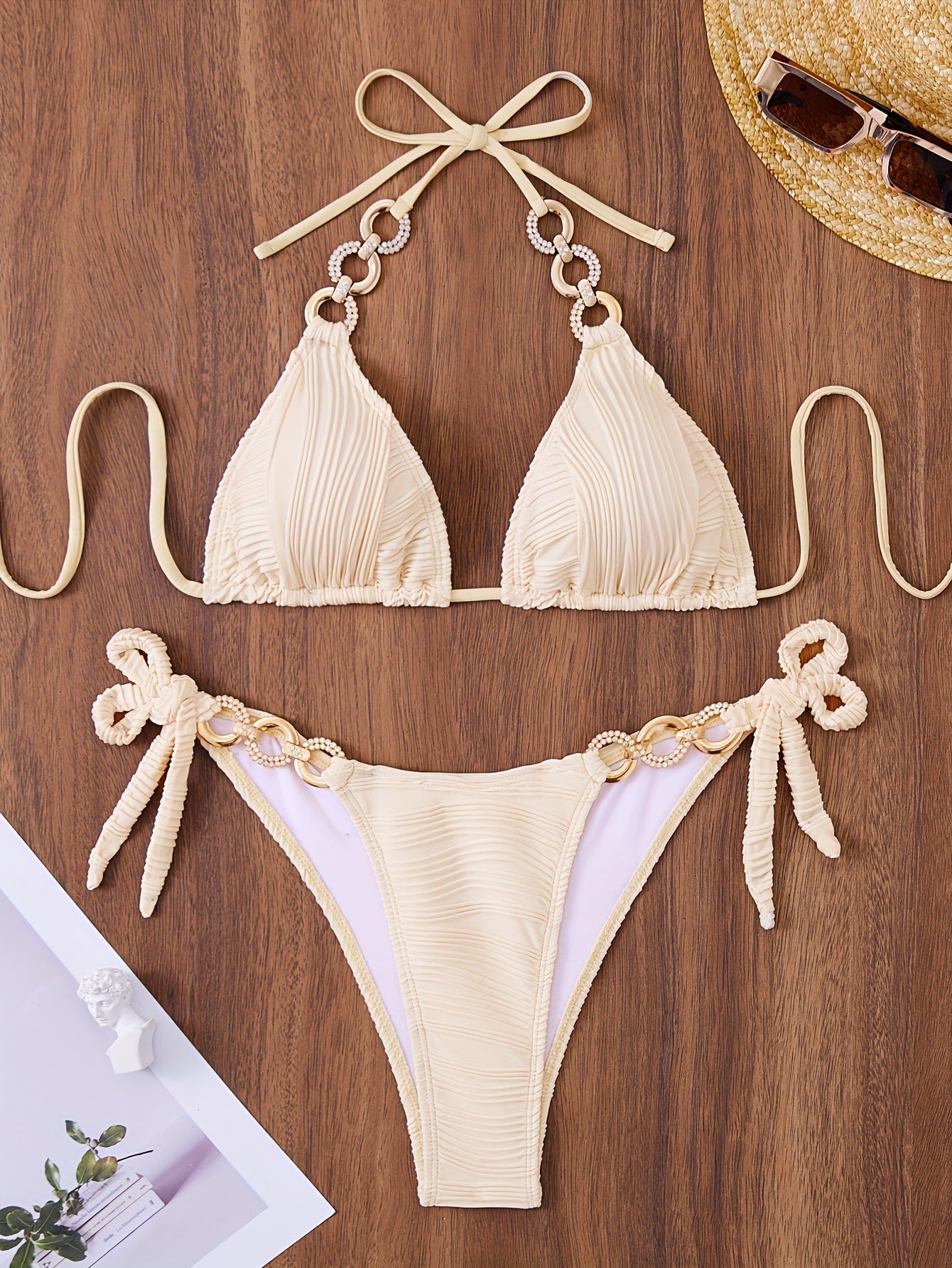 Selena Pearl Ring Bikini Set
