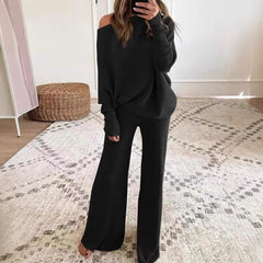 Two Piece Batwing Sleeve Tops & Skinny Pants