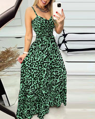 V-neck high waist dress