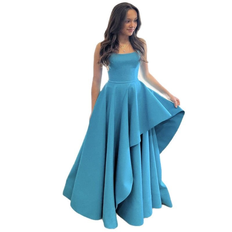 Long Slim Off-Shoulder Evening Dress
