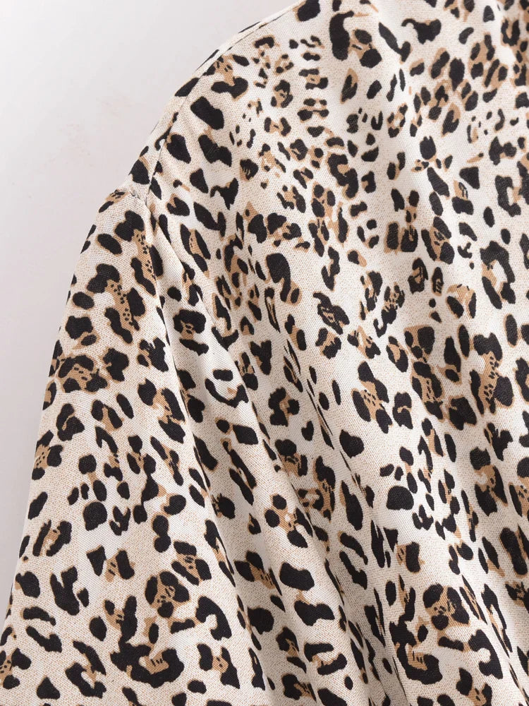 Elowen High-Low Boho Midi Dress â€?Wild Rose Leopard