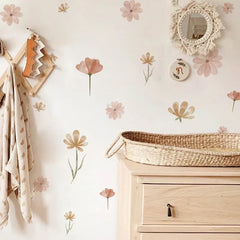 Pastel Flowers Wall Decal Set