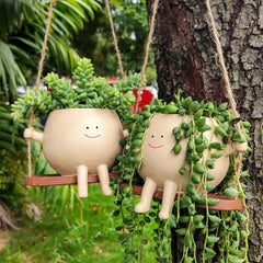 Smiley Face Swinging Planter