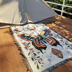 Lunar Moth Tapestry Blanket