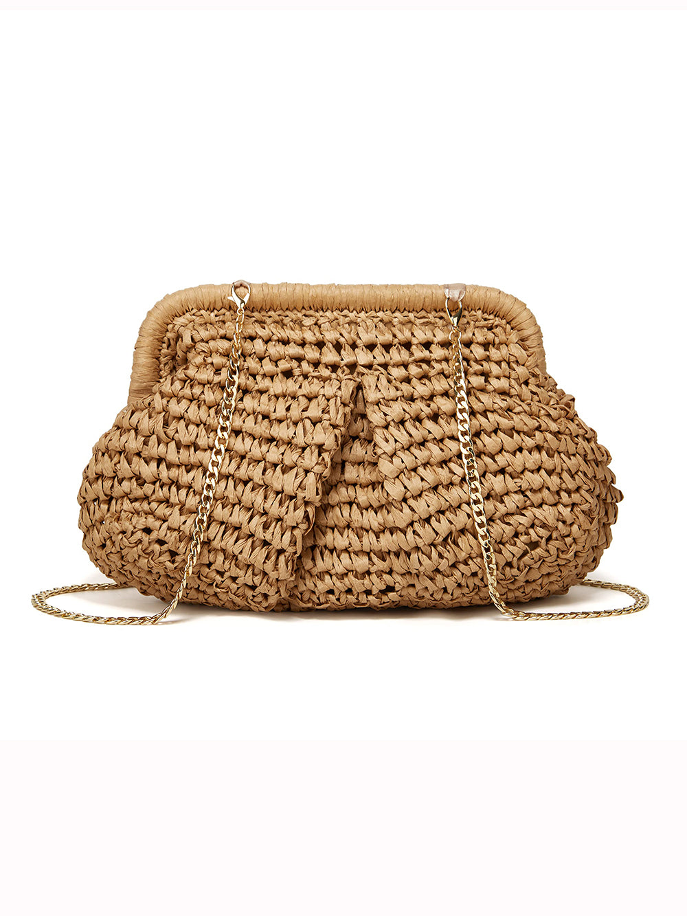 Bolso bandolera de paja con forma de nube de Dumpling