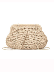 Bolso bandolera de paja con forma de nube de Dumpling
