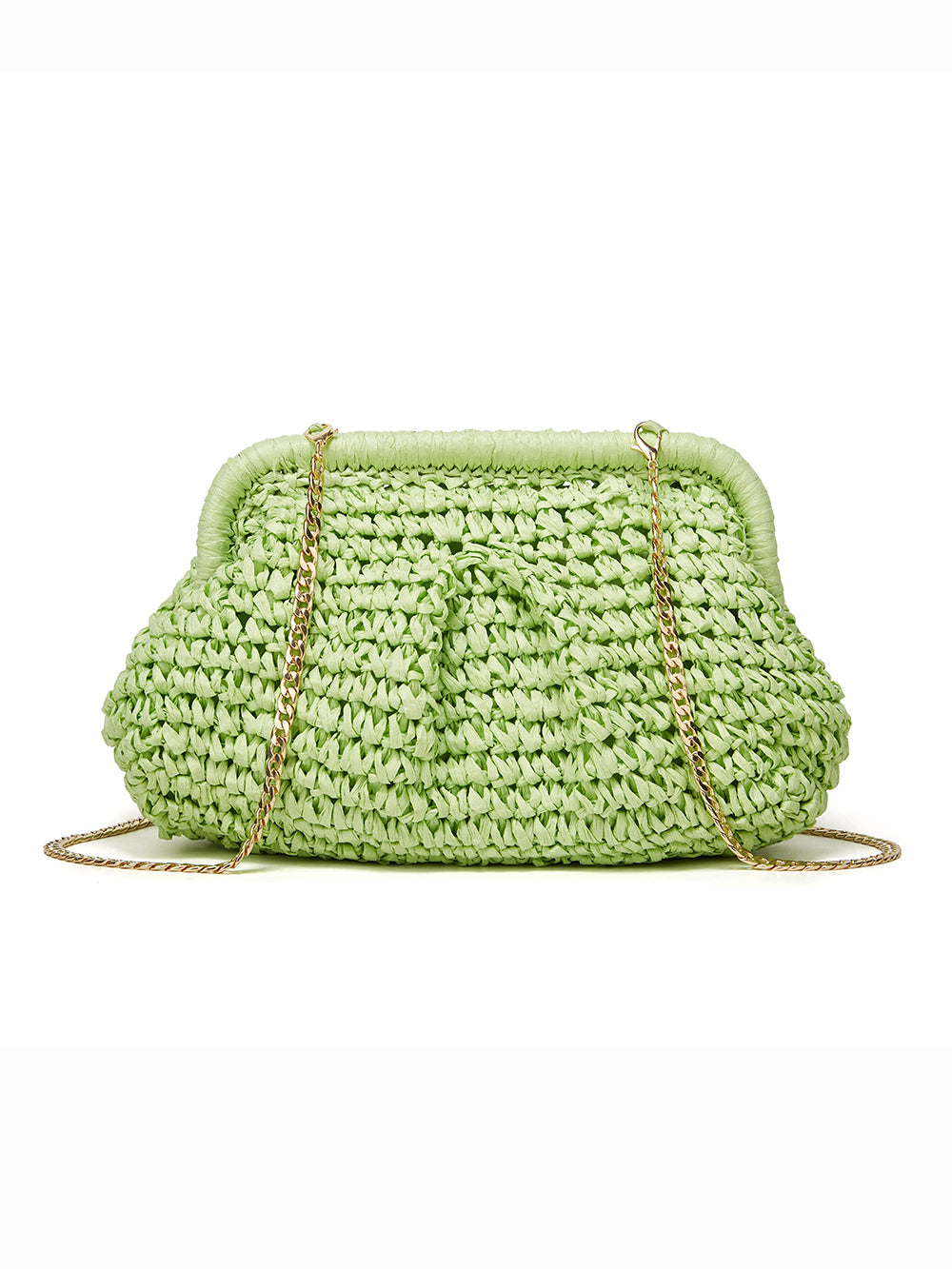 Bolso bandolera de paja con forma de nube de Dumpling
