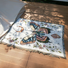 Lunar Moth Tapestry Blanket