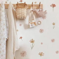 Pastel Flowers Wall Decal Set