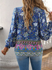 Boho Indigo Bloom Blouse