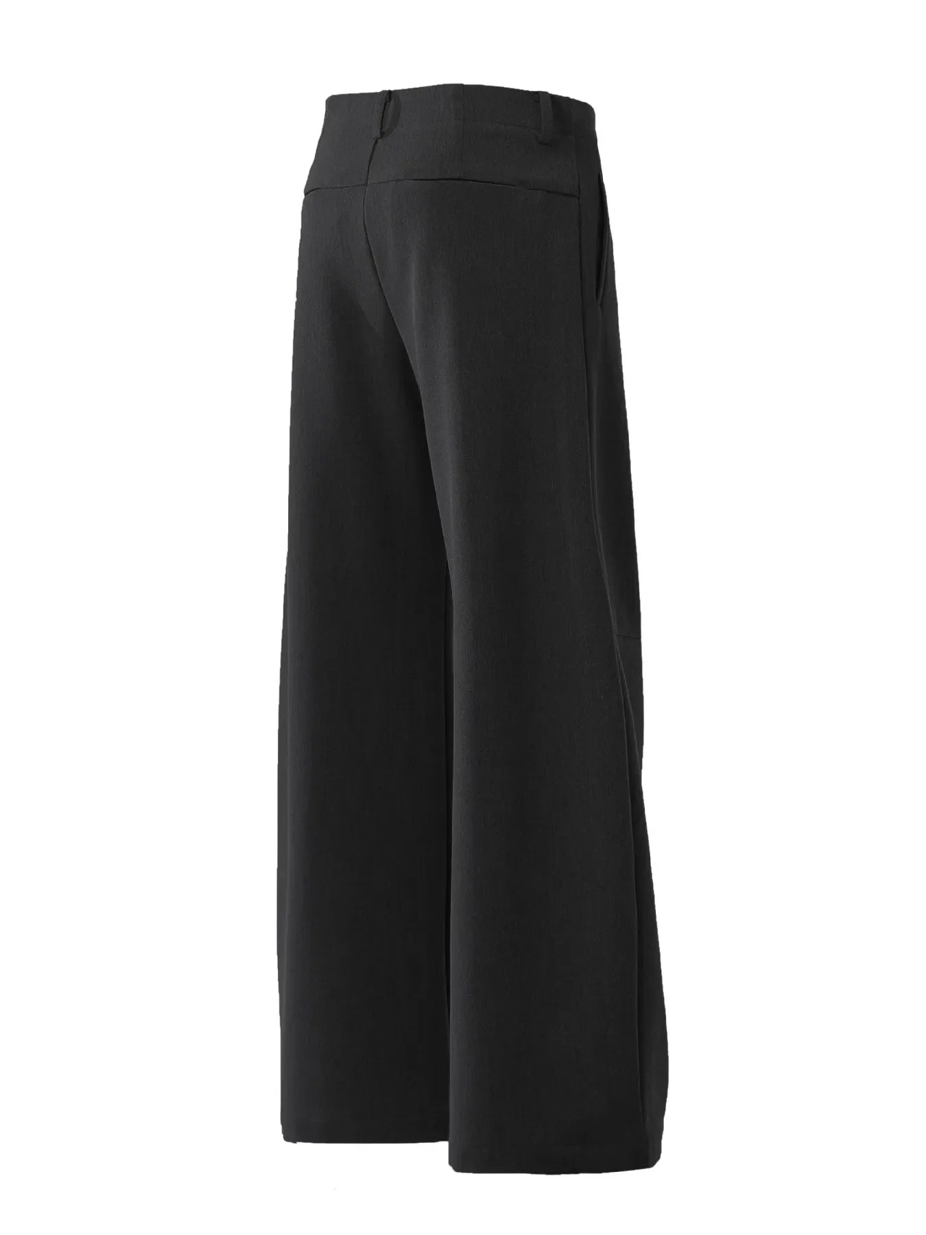 Men's High Waist Pleated Curved Pants