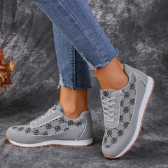 Floral Contrast Round Toe Athletic