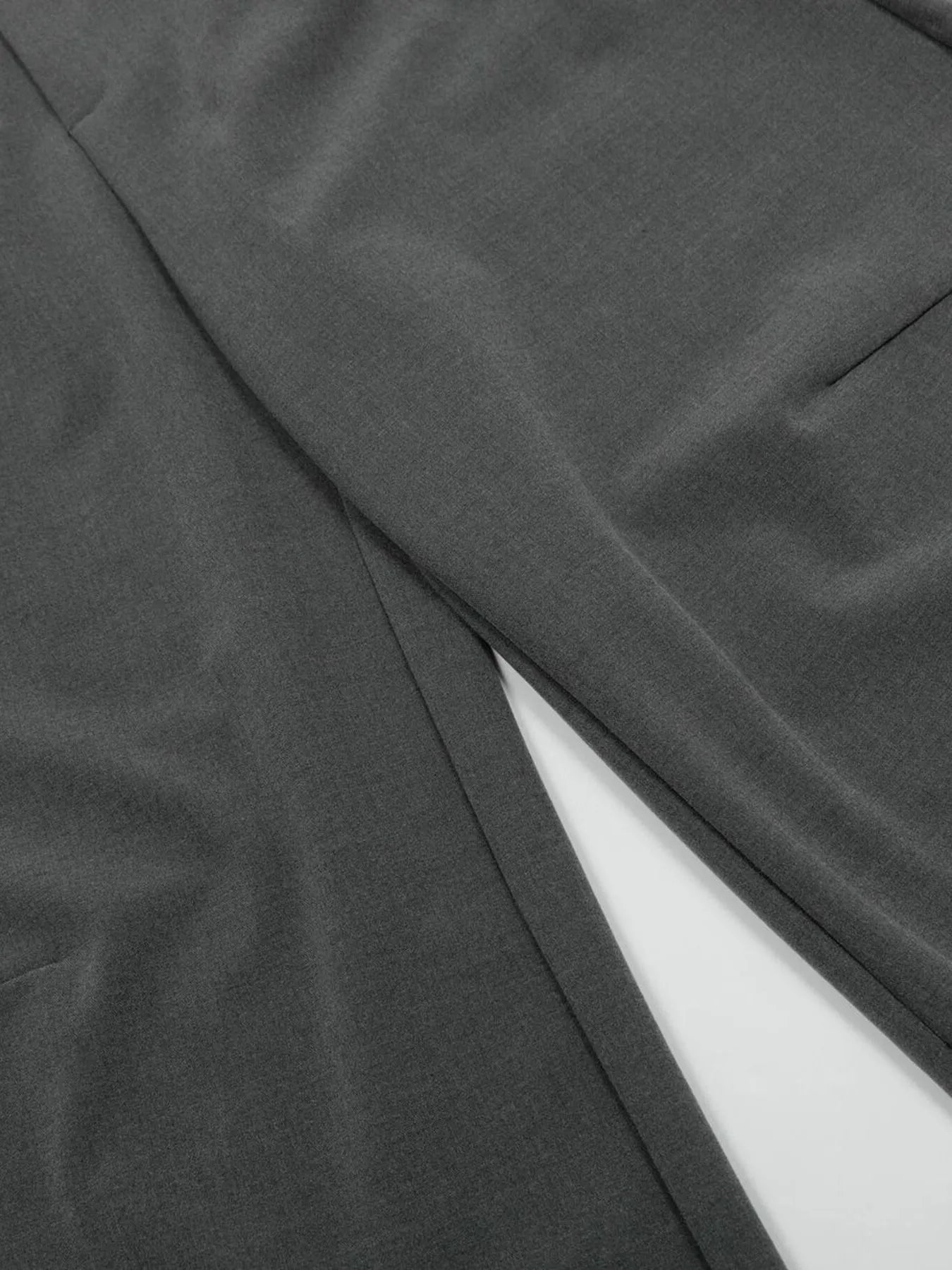 Men's High Waist Pleated Curved Pants